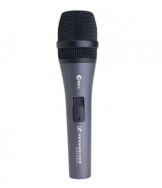 Sennheiser e845-s - Profesjonalny dynamiczny mikrofon estradowy z beztrzaskowym wyłącznikiem on/off