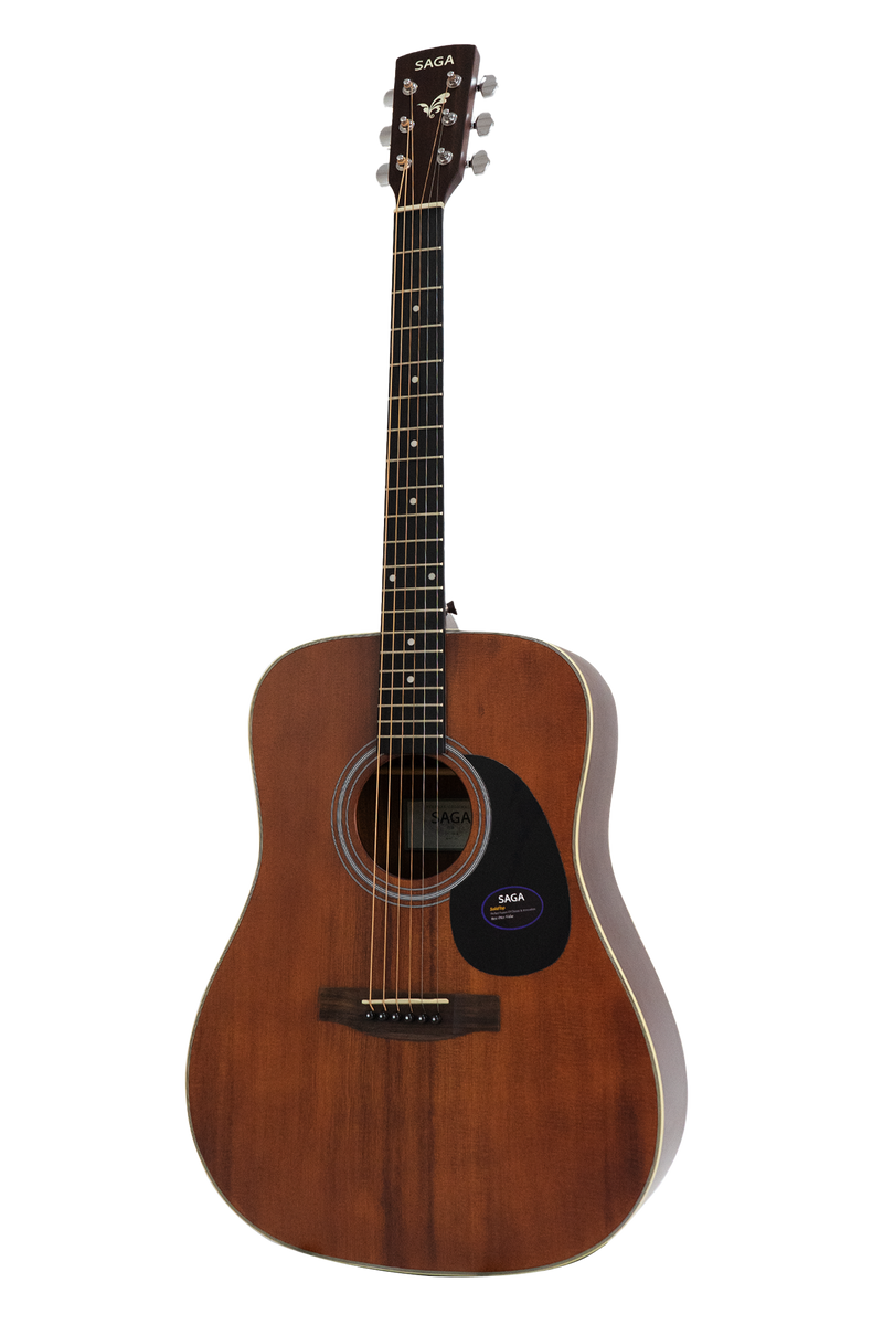 SAGA SF700 Vintage - Gitara akustyczna z topem z litego świerku w zestawie z pokrowcem