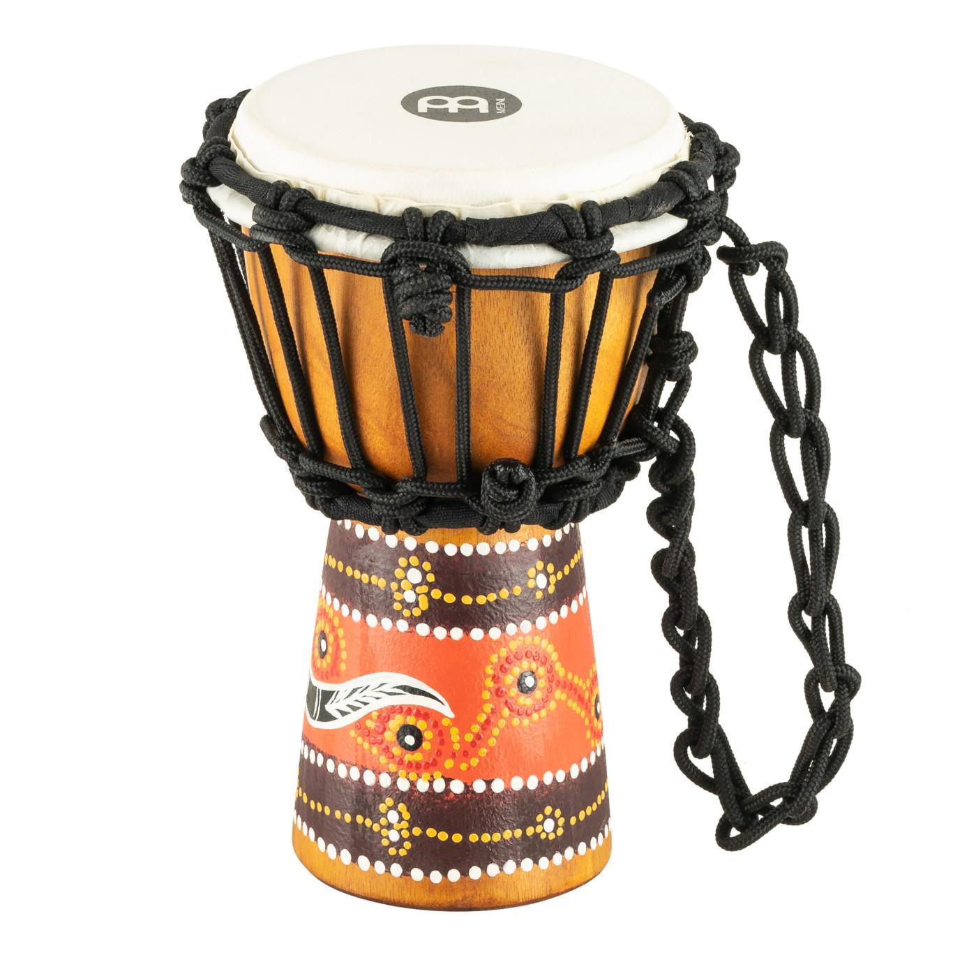 MEINL Percussion HDJ5-XXS African Style Mini Djembe Python Design - Sznurowane mini Djembe w stylu afrykańskim wzór 