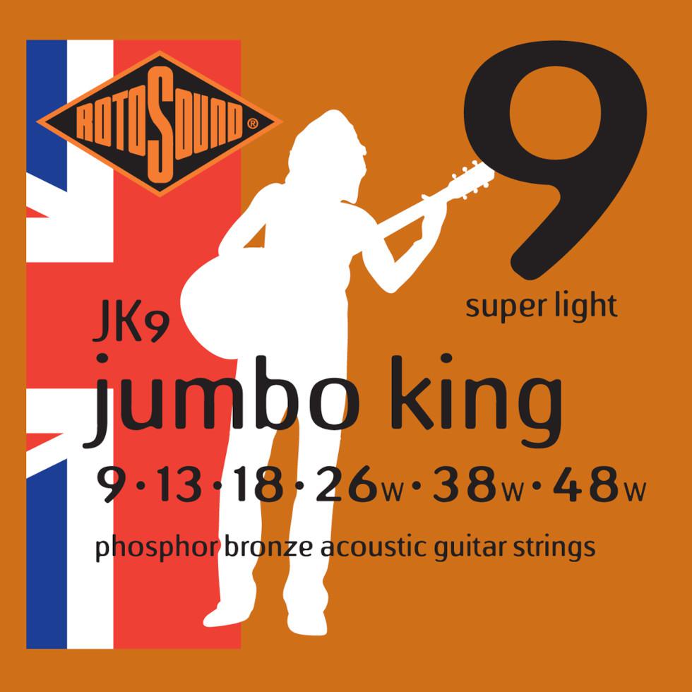 Rotosound JK9 Jumbo King - Struny do gitary akustycznej Phosphore Bronze 9/48