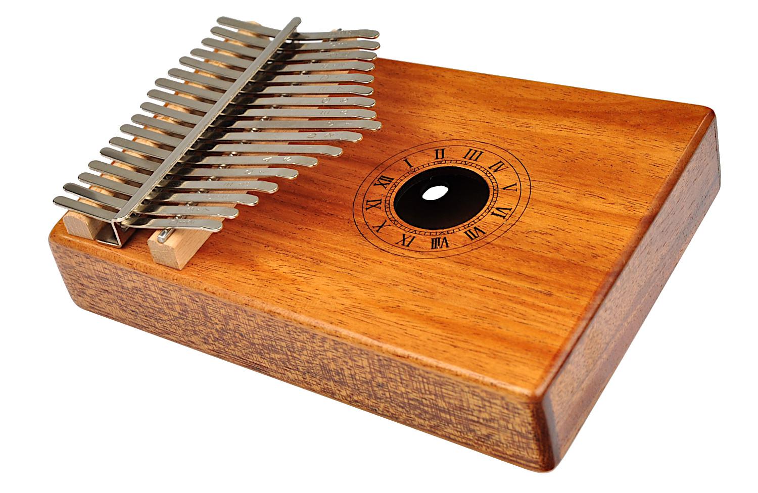 Kalimba 17-keys MAHOGANY WOOD SET-13 - 17-to głosowa kalimba z litego mahoniowego drewna z zestawem akcesoriów  