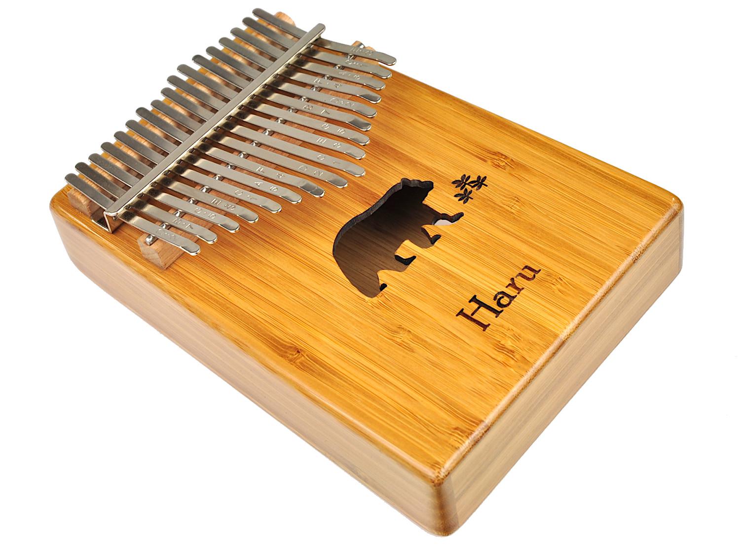 Kalimba 17-keys BAMBOO SET-21 - 17-to głosowa kalimba z litego bambusa z zestawem akcesoriów 