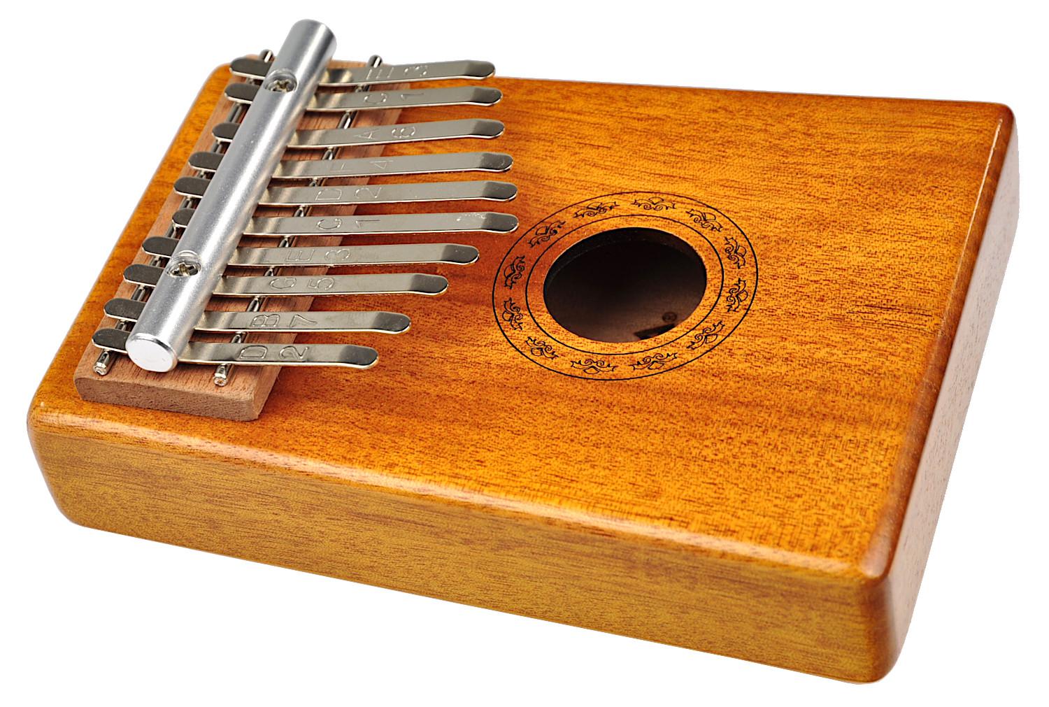 Kalimba 10-keys MAHOGANY SET-05 - 10-o głosowa kalimba z litego mahoniu z zestawem akcesoriów 
