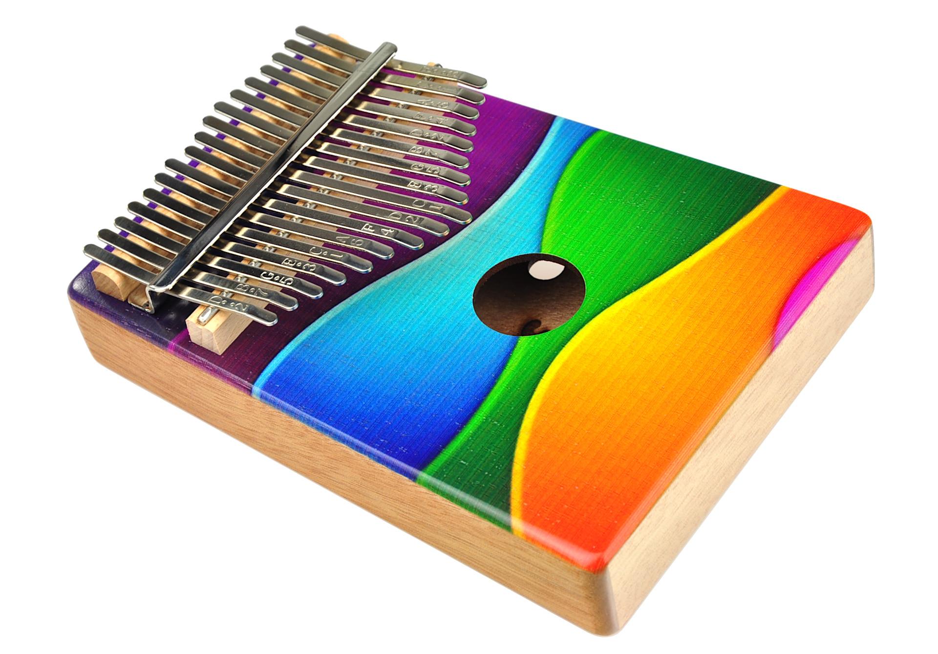 Kalimba 17-keys EXOTIC COLOURED WOOD SET-114 - 17-to głosowa kolorowa kalimba z litego drewna