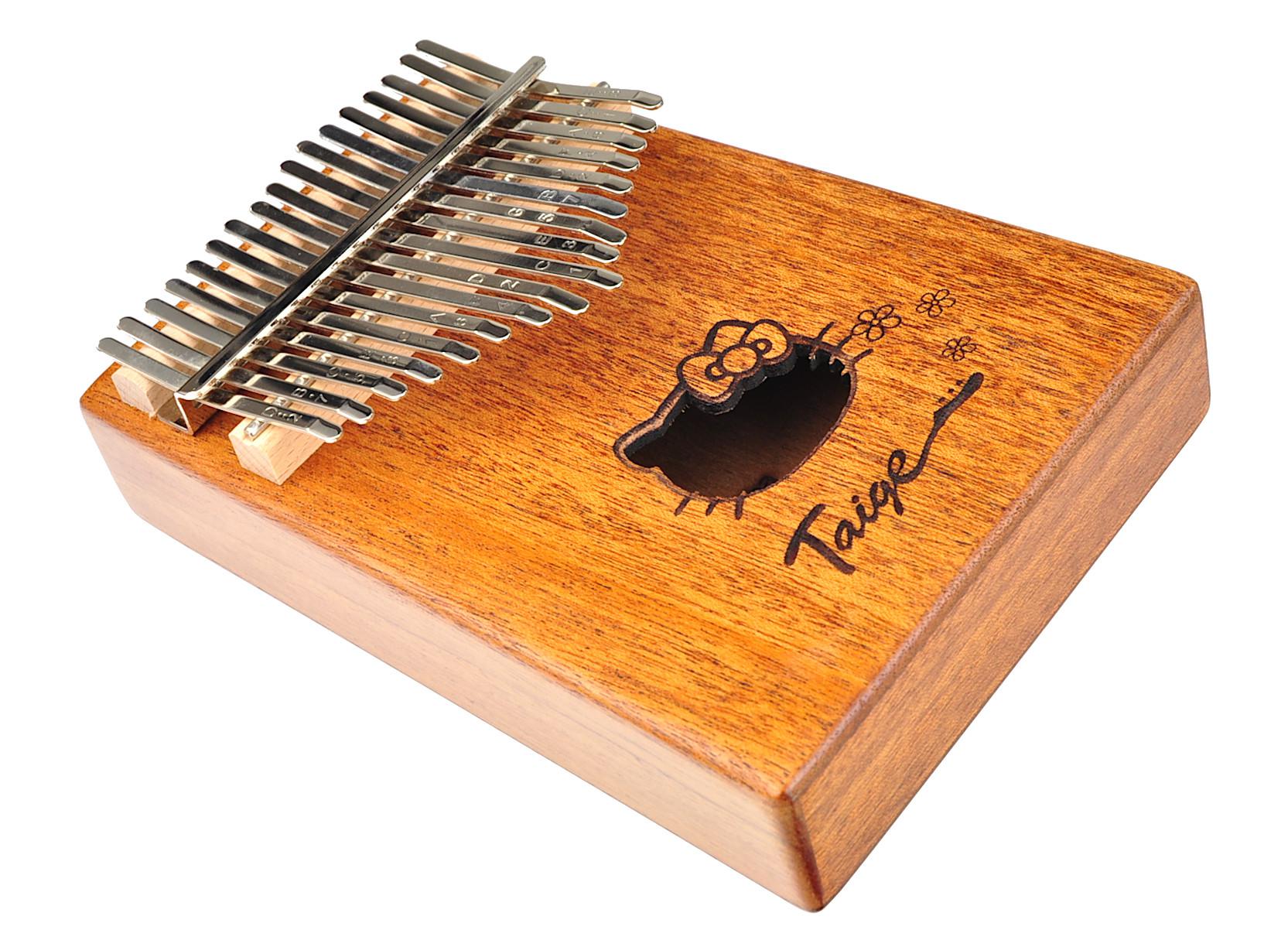 Kalimba 17-keys MAHOGANY WOOD SET-92 - 17-to głosowa kalimba z litego mahoniowego drewna z zestawem akcesoriów 