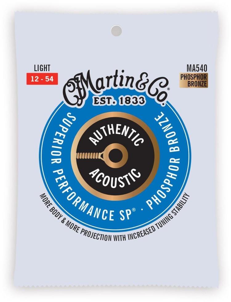 Martin MA540 Authentic Light 12/54 Phosphor Bronze 92/8 - Struny do Gitary Akustycznej