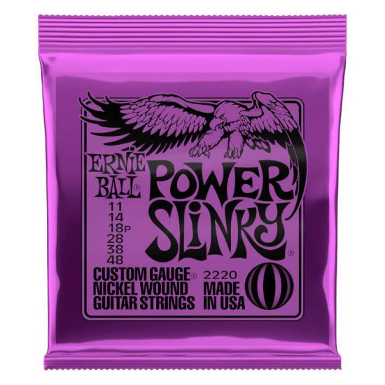 Ernie Ball 2220 POWER - Komplet strun do gitary elektrycznej z serii SLINKY NICKEL 11 - 48