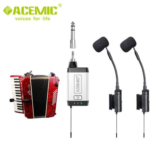 Acemic Q2/AT-5 - Bezprzewodowy system mikrofonowy do akordeonu z dwoma mikrofonami Acemic Q2/AT-5 - Bezprzewodowy system mikrofonowy do akordeonu z dwoma mikrofonami