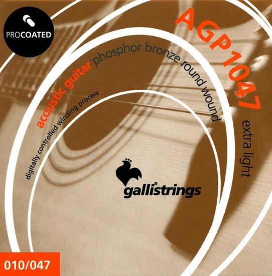 Galli AGP1047 Extra Light - struny powlekane do gitary akustycznej