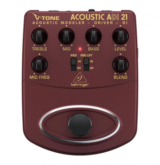 Behringer V-TONE GUITAR DRIVER DI ADI21 - Analogowy efekt do gitary akustycznej z preampem i DI-boxem
