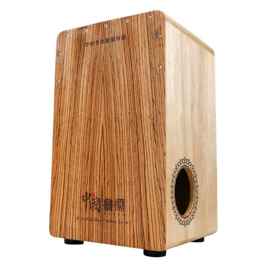 Hluru WT49CN-ZW - Cajon z płytą przednią z drewna Zebra Wood i bocznym otworem rezonansowym