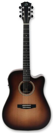 Dowina Bordeaux DCE LB - Gitara elektro-akustyczna z litym cedrowym topem