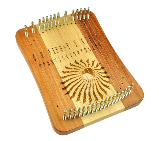 Hluru Kalyra  KL31-Maple & ZambianPad - Mini lira 31 strun na obudowie z litego drewna