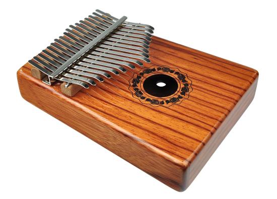 Hluru KG17-RedRosewood 17keys kalimba - Kalimba z drewna RedRosewood z centralnym otworem rezonansowym z zestawem akcesoriów oraz Pickupem