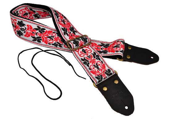 Jeremi GS-85-2 - Uniwersalny haftowany pas do gitary akustycznej, elektrycznej lub basowej