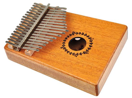 Kalimba 17-keys MAHOGANY WOOD SET-15 - 17-to głosowa kalimba z litego mahoniowego drewna z zestawem akcesoriów 