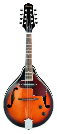 IBANEZ M510E-BS Mandolina A-Style Brown Sunburst - Elektro-akustyczna Mandolina wykończona na wysoki połysk