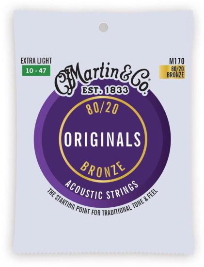 Martin M170 Acoustic 10-47 Extra Light Bronze 80/20 -  Struny do Gitary Akustycznej