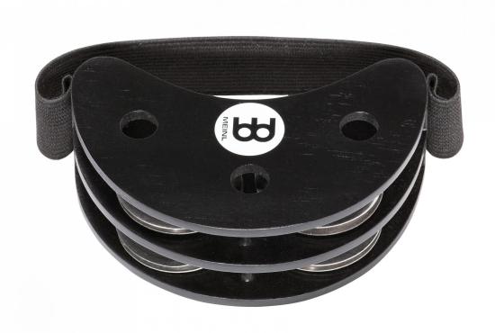 MEINL Percussion FJS2S-BK Foot Tambourine - Stainless steel jingles - Tamburyn na stopę - graj na cajonie i wybijaj rytm