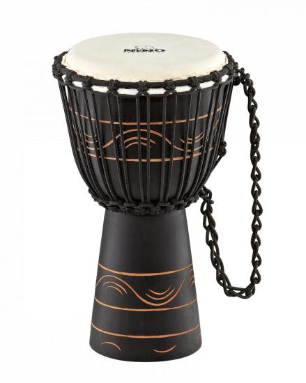 NINO Percussion NINO-ADJ4-S Moon Rhythm Series Small - Djembe z mahoniowym rzeźbionym korpusem i naciągiem z koziej skóry NINO Percussion NINO-ADJ4-S Moon Rhythm Series Small - Djembe z mahoniowym rzeźbionym korpusem i naciągiem z koziej skóry