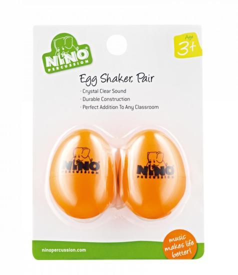 NINO Percussion NINO540OR-2 Egg Shaker - 2 pcs. - Zestaw 2 sztuk marakasów w kształcie jajek w kolorze pomarańczowym