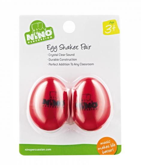 NINO Percussion NINO540R-2 Egg Shaker - 2 pcs. - Zestaw 2 sztuk marakasów w kształcie jajek w kolorze czerwonym NINO Percussion NINO540R-2 Egg Shaker - 2 pcs. - Zestaw 2 sztuk marakasów w kształcie jajek w kolorze czerwonym