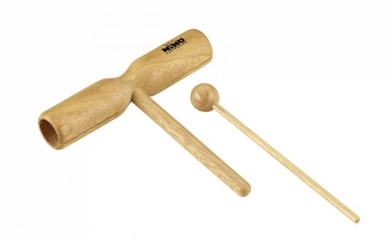 NINO Percussion NINO571 Wood Tone Block - Large - Drewniane dwutonowe pudełko rytmiczne z pałeczką - duże