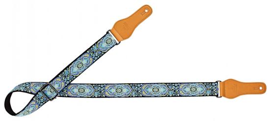 Ortega OCS-550 Classic Blue - Kolorowy pasek do gitary akustycznej z serii 