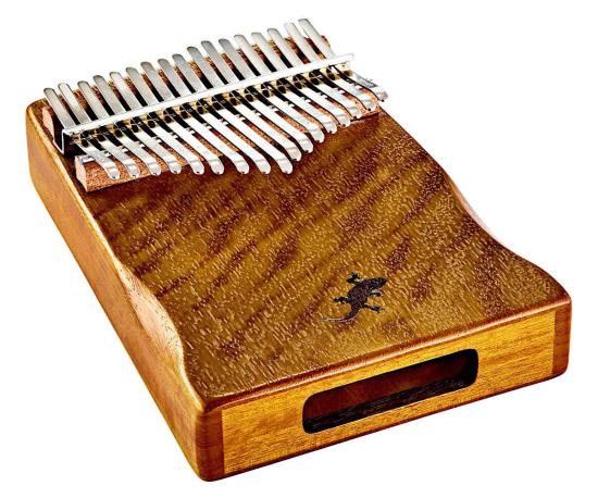 Ortega OKB3 Lizard Series Kalimba 17 Keys - Ręcznie wykonana kalimba z litego Nanmu, Golden Phoebe 17 dźwięczników