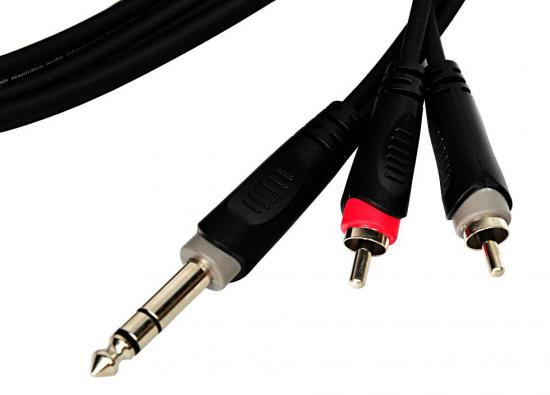 ROXTONE RAYC110L1 - Kabel audio insertowy Jack 6.3 stereo/2xRCA o długości 1 m ROXTONE RAYC110L1 - Kabel audio insertowy Jack 6.3 stereo/2xRCA o długości 1 m