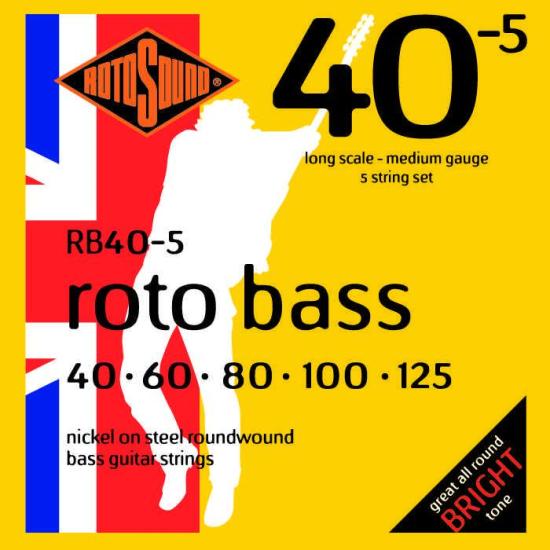 Rotosound RB40-5 Roto Bass - Komplet strun do gitary basowej 40-125