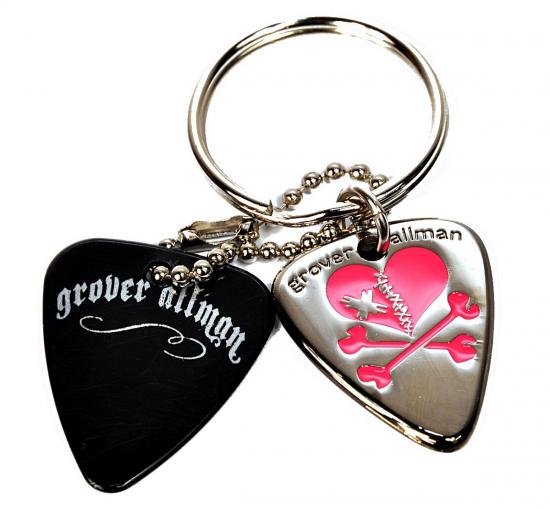 Grover Allman BROKEN HEART - Breloczek kostka z grafiką niklowana aluminiowa