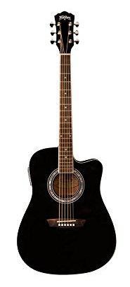 WASHBURN WA 90 C (B) seria WA - Gitara akustyczna w kolorze czarnym w wykończeniu na wysoki połysk WASHBURN WA 90 C (B) seria WA - Gitara akustyczna w kolorze czarnym w wykończeniu na wysoki połysk