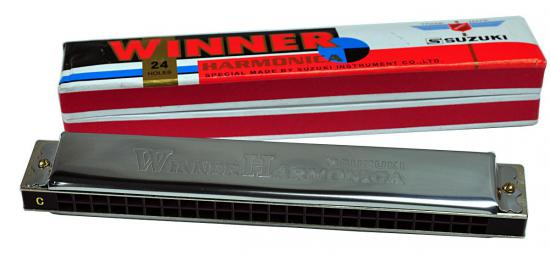 SUZUKI Winner-24 w tonacji C-dur - Harmonijka ustna tremolo