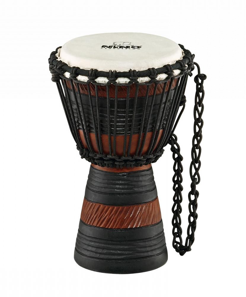 NINO Percussion NINO-ADJ3-XS Earth Rhythm Series Extra Small - Djembe z mahoniowym rzeźbionym korpusem i naciągiem z koziej skóry