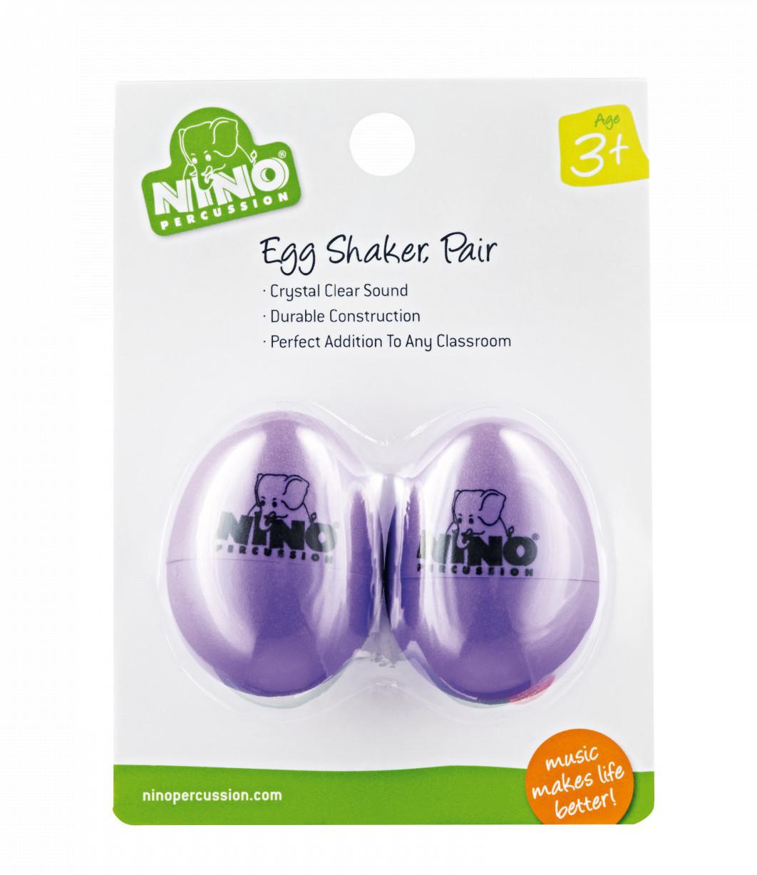 NINO Percussion NINO540AU-2 Egg Shaker - 2 pcs. - Zestaw 2 sztuk marakasów w kształcie jajek kolor bakłażan