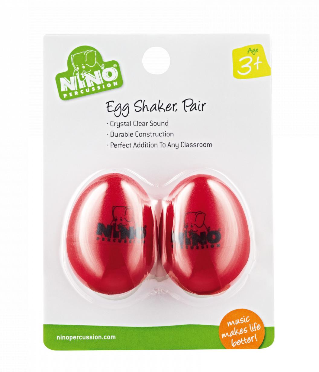 NINO Percussion NINO540R-2 Egg Shaker - 2 pcs. - Zestaw 2 sztuk marakasów w kształcie jajek w kolorze czerwonym