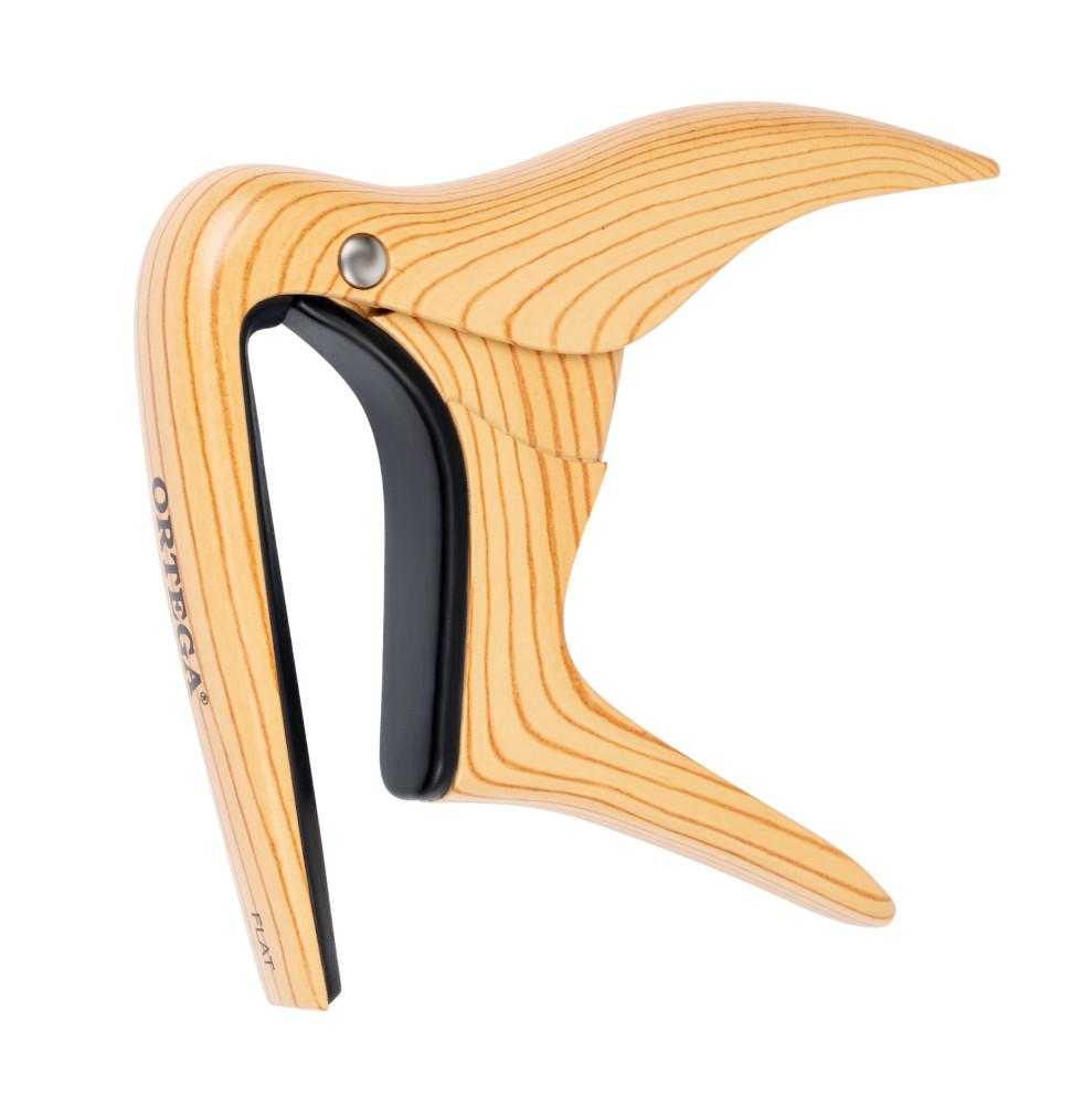 Ortega OCAPO-MAD Capo for flat fretboards - Maple Design - kapodaster do gitary imitacja drewna klonowego