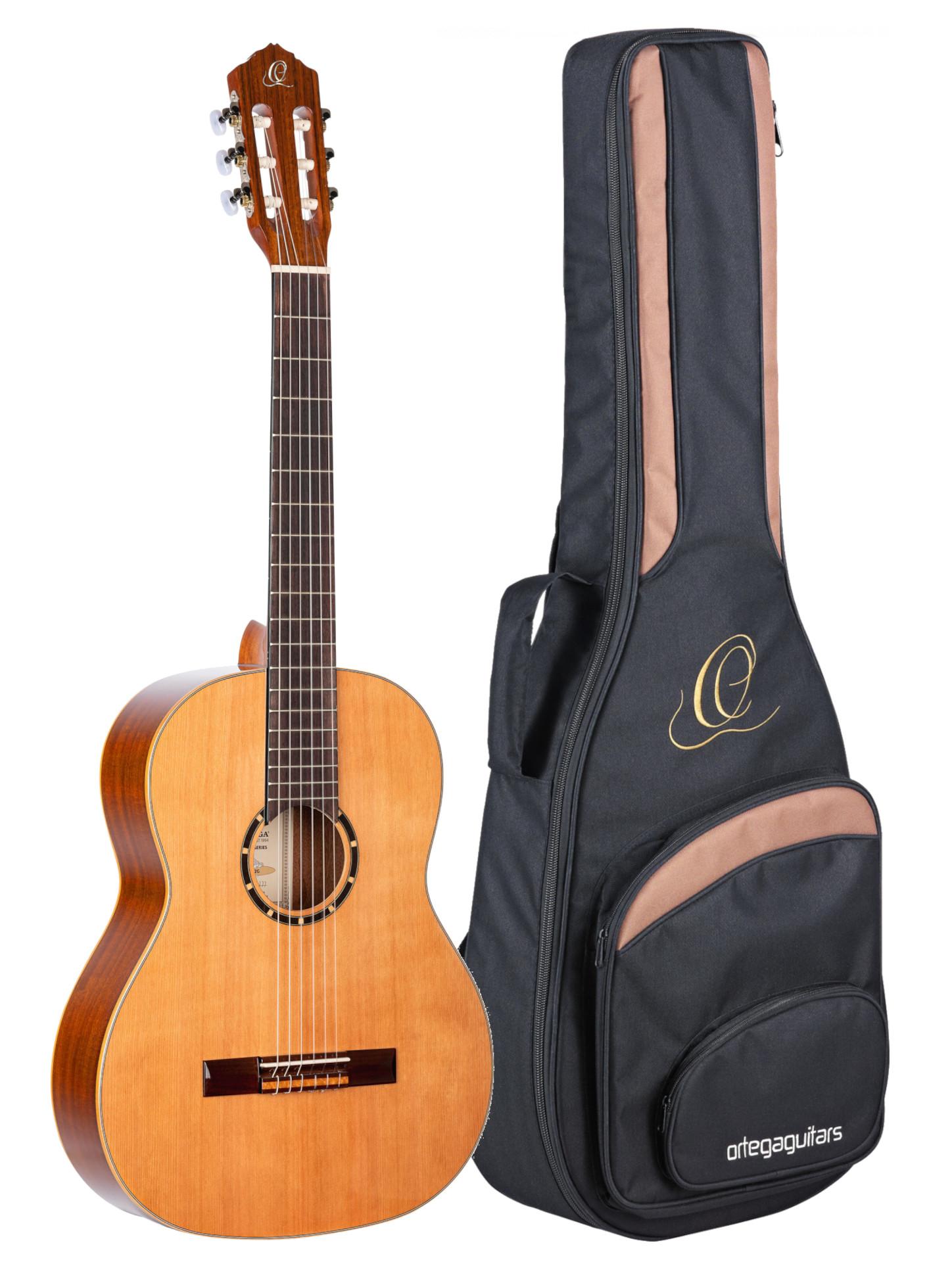 ORTEGA R122G Family Series Gloss Edition - Gitara klasyczna 4/4 z cedrowym Topem + ekskluzywny pokrowiec