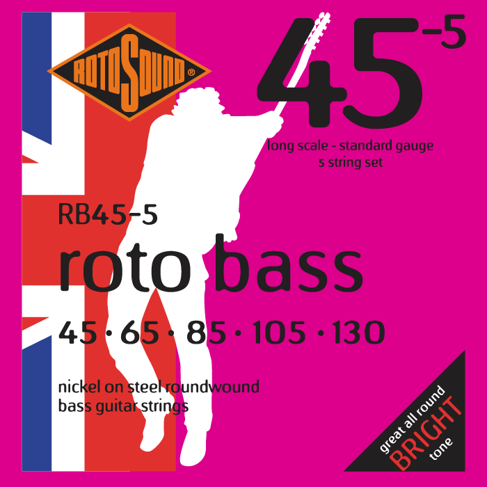 Rotosound RB45-5 Roto Bass - Komplet strun do gitary basowej 45-130