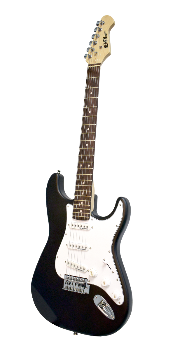 NEWEN ST-BK - Gitara elektryczna model Stratocaster SSS w kolorze czarnym